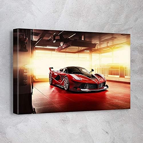 Lienzo decorativo para coche AWESOMETIK Ferrari FXX Sport para el hogar listo para colgar fabricado en Estados Unidos 180 x 120in