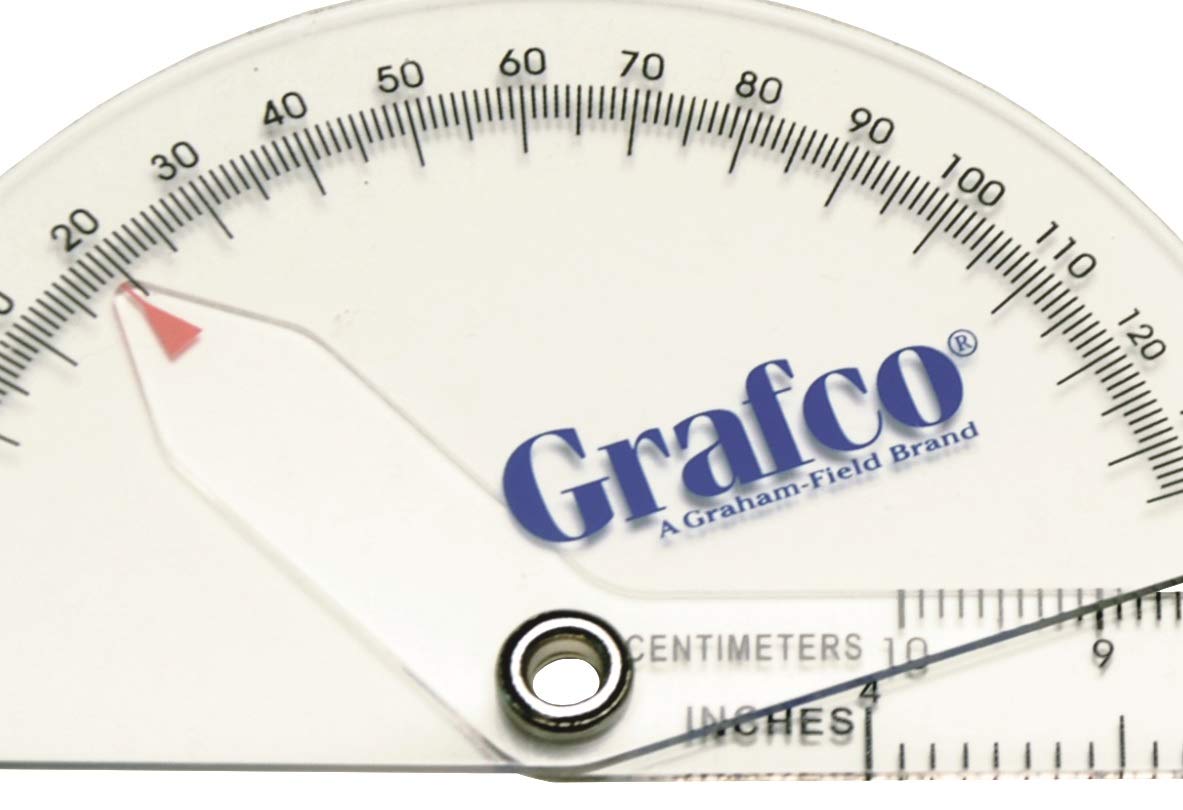 Grafco Flex/Hyperextend Goniometer, Measuring Tool for Joint Range of Motion in Physical Therapy and Rehab, 13640