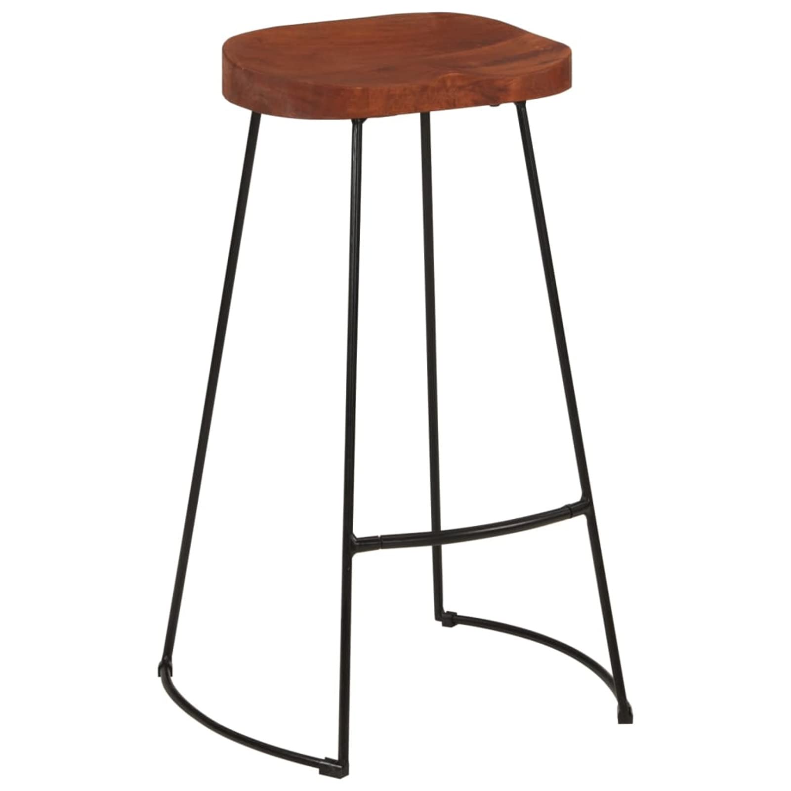 Homgoday Taburetes de bar Gavin 2 unidades 50 x 40 x 78 cm madera maciza de mango, silla de oficina, silla de oficina, silla de escritorio para salón dormitorio