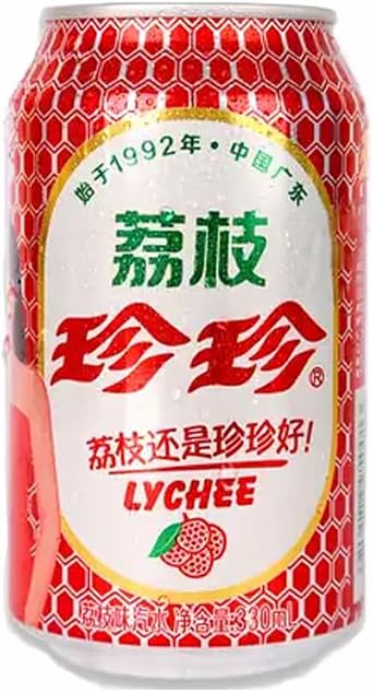 Rare Lychee Lychee Rich Scent, Sweet and Sour Tropic Flavor, Carbonated 11.8 fl oz 330 ml x 6 Pieces