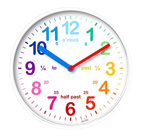 Acctim- Wickford Kids Reloj de Pared Infantil, Color Blanco, Talla única (22522)