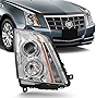 AKKON - For 2008-2014 Cadillac CTS Passenger Side Projector Headlight Assembly Chrome Housing Clear Lens