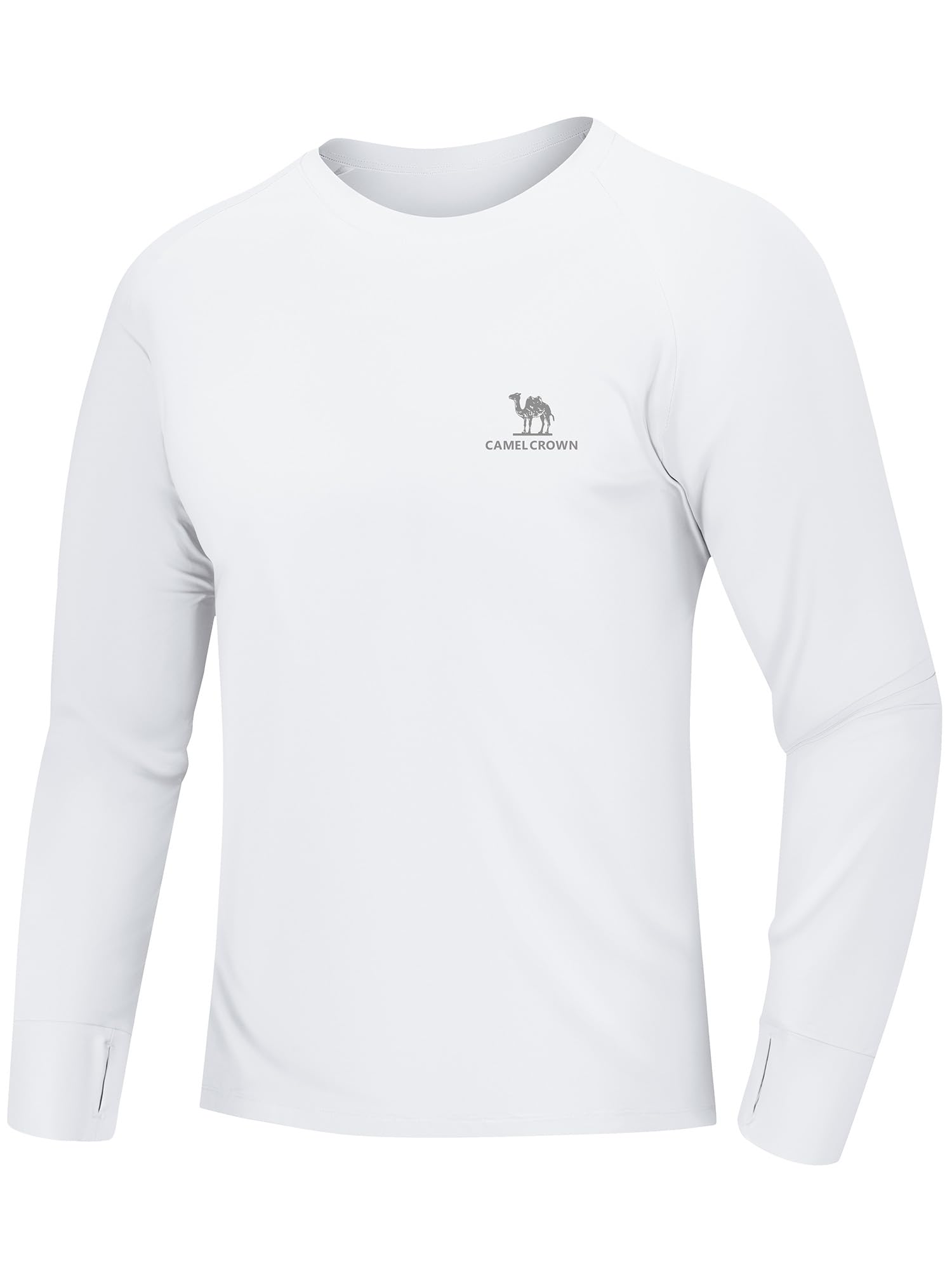 Mens Sun Protection Shirts UV SPF UPF 50+ Long Sleeve Rash Guard Fishing Running Swim T-Shirt Quick-Dry Lightweight