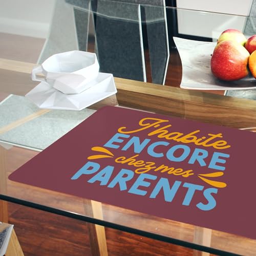 Sets de table rouge humour blague enfant, l'idée cadeau originale et drôle - 6
