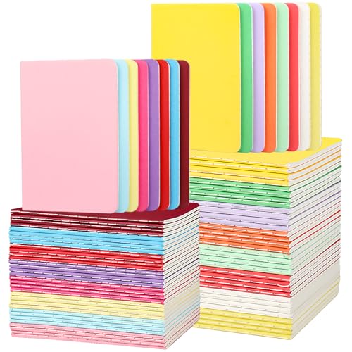 Petits carnets lignés de poche colorés CoZyden, lot de 64 à offrir aux enfants