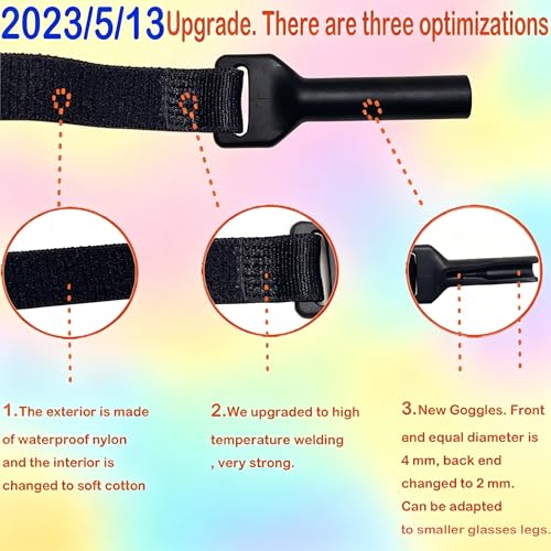 Image of KSACLE Adjustable Glasses Strap, Upgrade 4 Pack No Tail Eyeglass Straps, Universal Fit Rope Eyewear Retainer, Sport Unisex Sunglass Retainer Holder Strap for Men, Women and Kids (Multi, 7-11 inch)