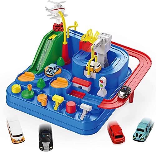 Race Tracks for Boys, Car Toys STEM Track Adventure Educational Toys for Toddlers 3 4 5 6 7 8 Year Old Boys Girls Gifts