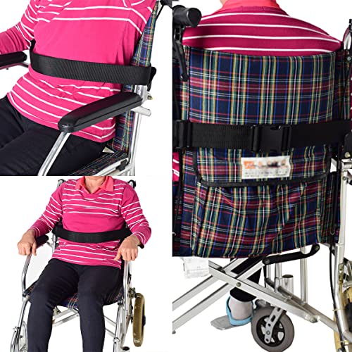 Wheelchair Safety Strap Seat Belt, 60" Length - Black Anti-Slip And Anti-Fall Wheelchair Fixation Belt #TOP6
