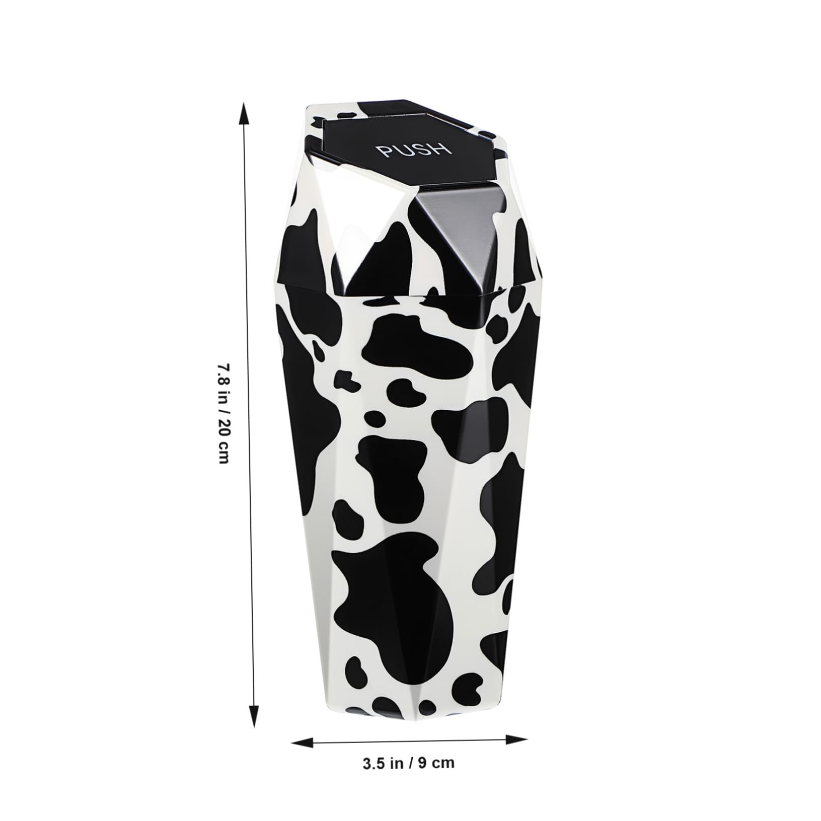 5pièces Mini Poubelle De Voiture Avec Couvercle Poubelle Automatique Compacte Design Tacheté De Pour Voiture Bureau Et Maison
