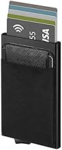 soleilx Porta Carte di Credito, Documenti, Bancomat, Tessere, Portafoglio Smart Schermato RFID Tascabile -6 Slot- Slim Portafoglio Uomo/donna Piccolo Sottile