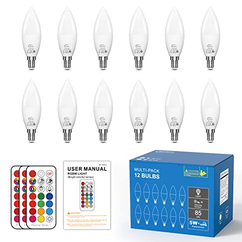 Siksog E12 Led Bulb Color Changing Candelabra Light Bulb With Remote Control thumb #6