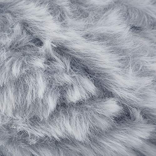Image of NICEEC Faux Fur Yarn Super Soft, Chunky & Fluffy, Eyelash Yarn for Crochet & Knitting(Total Length 210yds /10.6oz) - Light Grey /300g