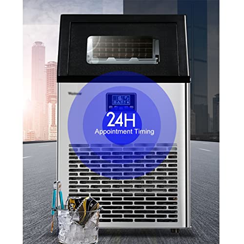 GUINJO Kommerzielle Eismaschine, 165 lbs/24 Std, 45 Würfel/Zyklus, Eisgrößenkontrolle, 24 Std. Timer, freistehende… – Bild 7