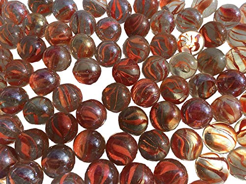 CRYSTAL KING Canicas de cristal rojas de 16 mm de diámetro, 500 g, bolas decorativas transparentes, para decoración, bolas de cristal multicolor Cover