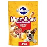 Pedigree Dry Dog Treats MarroBone, Real Beef Flavor, Bone Marrow Dog Treats, 1.5 lb. Bag (Pack of 8)