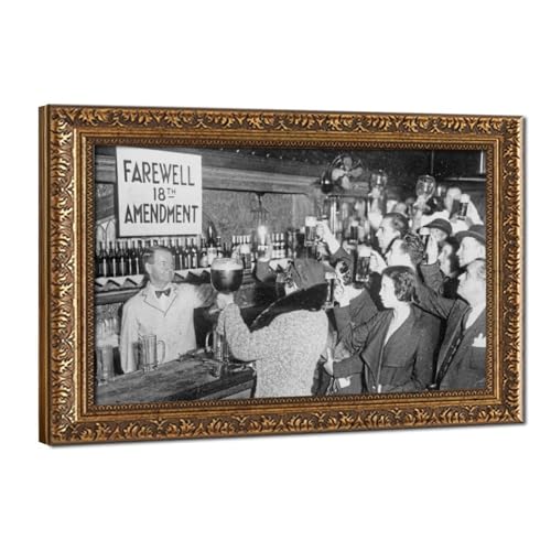 Toile End of The Prohibition pour habiller un mur vide de bureau cadre inclus 50x75