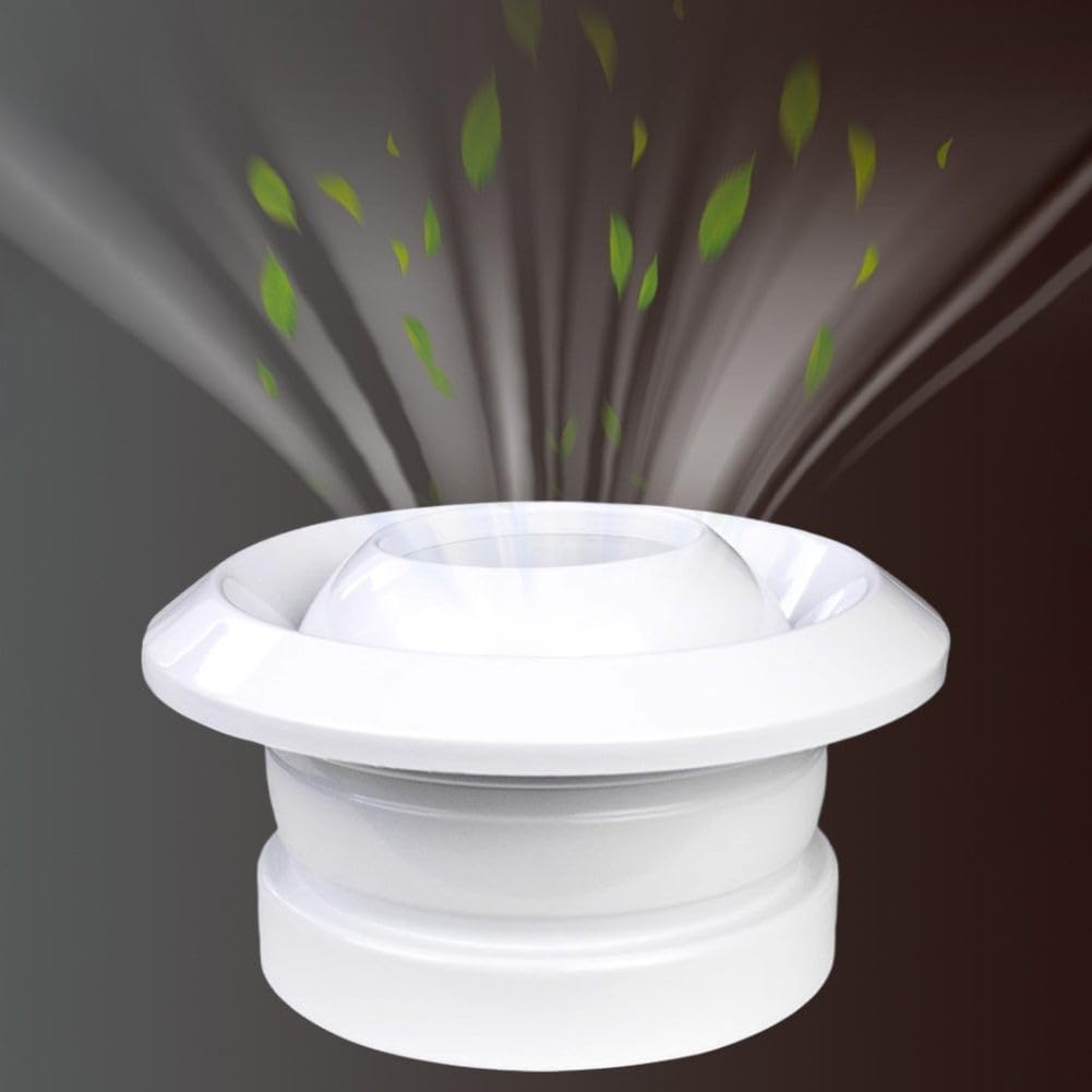 Difusor giratorio de 360° para ventilación de aire acondicionado redondo para pared y techo, rejilla de entrada reductora de ruido, color blanco, 250 mm (300)