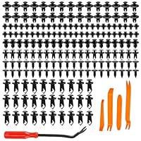 Auto-Verkleidungsclips, 200 Stück 6-Style-sortiertes Auto-Clips- und Befestigungsset Kunststoff-Auto-Innenbefestigungsnieten Halteclips für Autotürverkleidung, Stoßstange, Verkleidung, Kotflügel mit 5