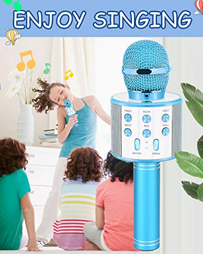 Dodosky Kids Toys Age 5 6 7 8 9 10, Karaoke Microphone For Kids Popular Toys For Girl Boy Age 5-12 Birthday Gifts For Teen Girls Boys Age 5-12 Party Gift For Girl Boy Age 4-12 - Blue #TOP5