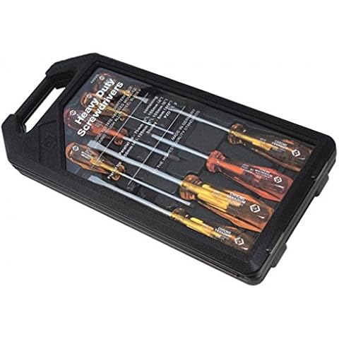 C.K T4999B Screwdriver Set with Shatterproof Handles Cover