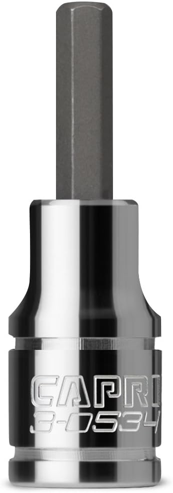 Capri Tools 4mm六角ビットソケット、1/4インチドライブ、メトリック。
