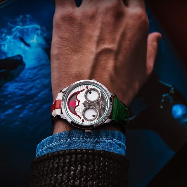 Image of MARK FAIRWHALE Personality Joker Watch Waterproof Wrist Watch Men Luxury Hip Hop Women Fashion Quartz Watch Leather Strap