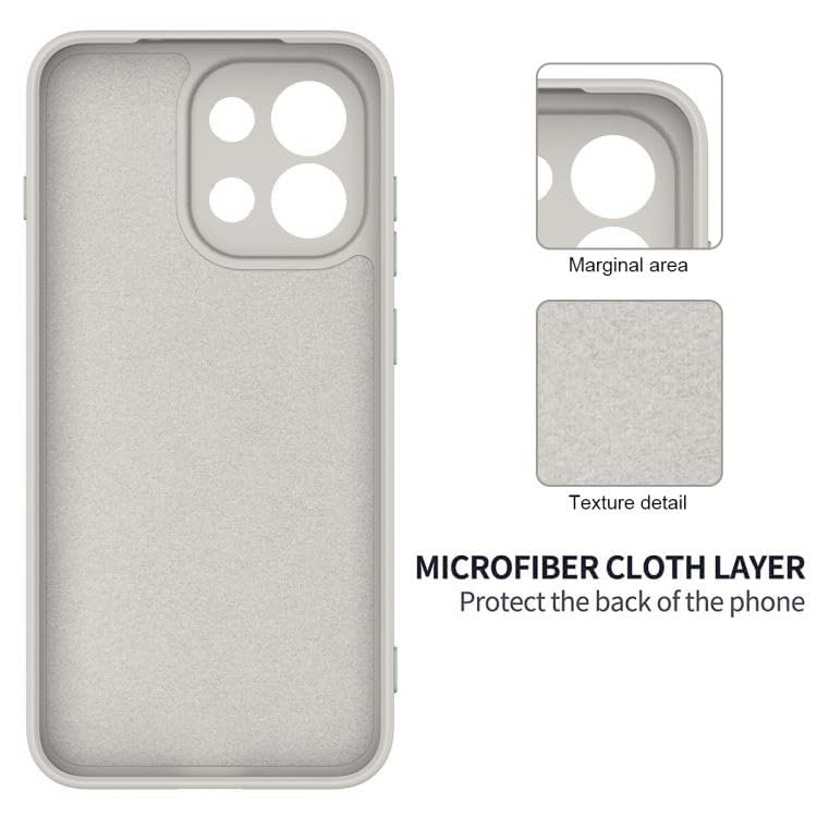 Image of DIZORO Compatible with Oneplus 13s 5G Back Cover with Upgraded Square Edges for Camera Protection Shockproof Flexible Matte Liquid Silicone Mobile Phone Case (New Stone)