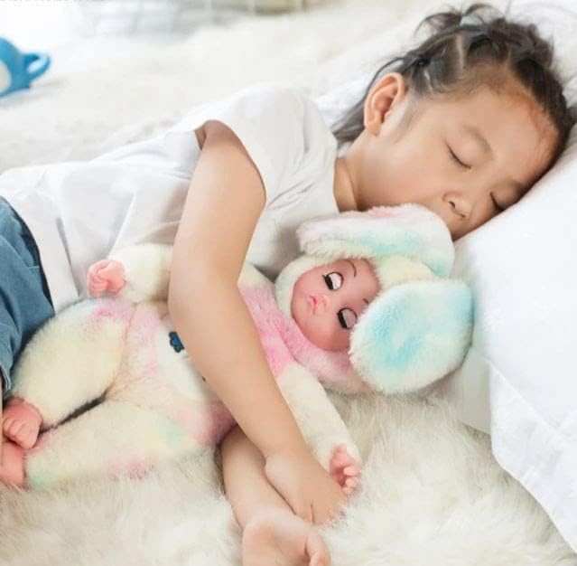 Image of 50cm Reborn Silicon Music Doll Soft Toy Rabbit Ear Plush for Girls Kids Stuffed Toys with Long Ear Gifts Present for Christmas Valentine New Year