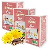 👌 INFUSIÓN DETOX BIO: La tisana Detox es una combinación de 7 plantas: el cardo mariano, la bardana, el jengibre, la menta fresca, la hierbabuena, el diente de león y el regaliz. El diente de león y la bardana contribuyen a las funciones de eliminación del organismo, urinarias y digestivas. Esas 2 plantas tienen un efecto drenador, desintoxicante y depurativo.