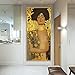 Impresiones clásicas Obra de arte Pintura en lienzo Judith y Holofernes Carteles de Gustav Klimt Cuadros de arte de pared dorados para sala de estar 60x123cm (23.6x48.4in) Con marco