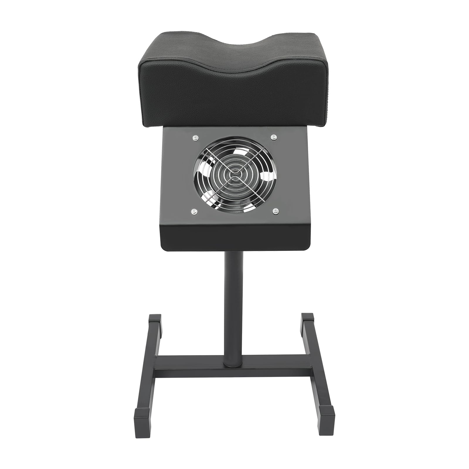 Taburete de pedicura silla negra con colector de polvo Altura ajustable Manicura Cuidado de los pies con base en forma de H Silla de masaje Reposapiés Manicura Silla de Técnico de Uñas
