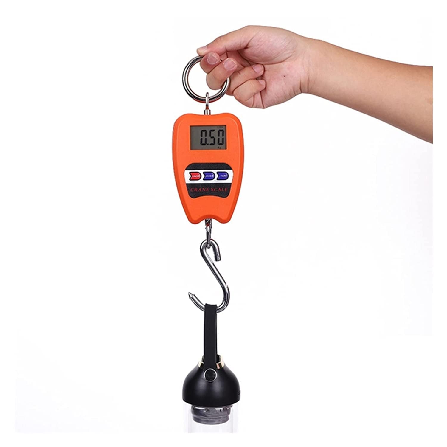 Bilancia Digitale per Gru Mini Bilancia pesapersone Industriale Bilancia pesapersone Digitale Rossa 200 kg / 441 libbre Compatibile con la Fabbrica di fattorie al Coperto All'aperto per