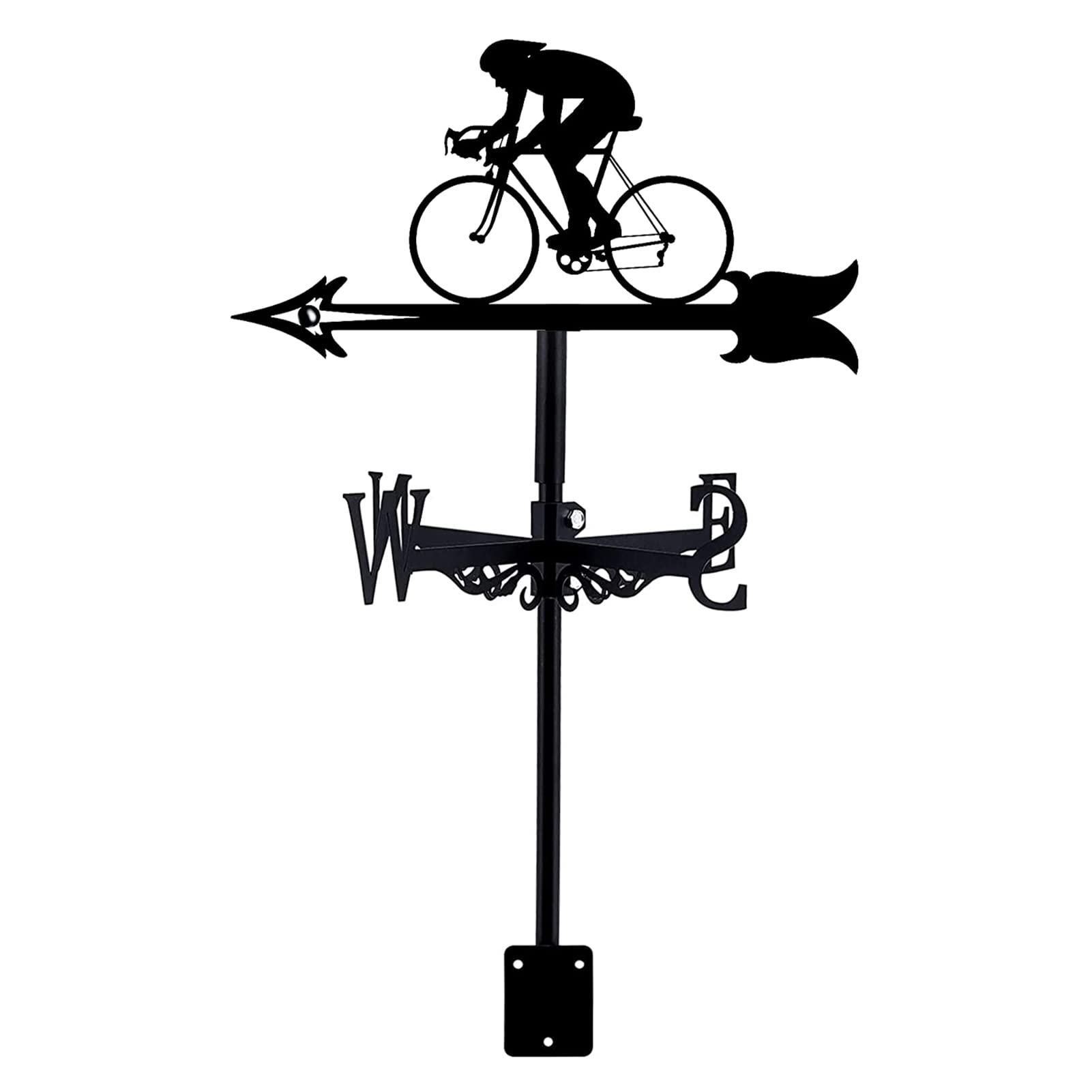 WIQUYBML Bike wind vane Metal Weather vanes for Sheds Patio Roof Garden Cupola Barn Decoration Wind Direction Indicator weathervane