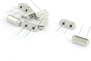 Aexit 8pcs Silver Passive Components Tone Metal Shell DIP Crystal Oscillator 12MHz 20PF Crystals for PC