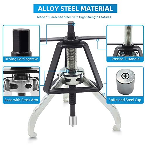 Bestool 3 Jaw Gear Puller,20 Ton Pulley Puller Tool, Removal Tool For Gears, Pulley, Flywheel #TOP2