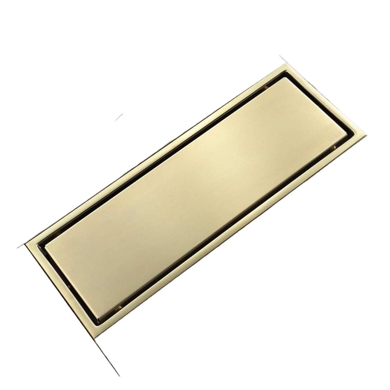 Linear shower drain, Shower Floor Drain,304 Stainless Steel Invisible Rectangle(Gold)