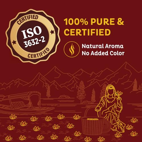 Image of Orika Kashmiri Pampore Saffron /Kesar - 0.5g | Authentic Flavor, Natural & Pure Saffron for Cooking, Baking, & Wellness