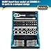 HAZET Smartcase Socket Set 2200SC-2 I 50-Piece Tool Socket Set, Drive: Hexagon and Square 6.3 Mm (1/4 Inch), Mobile Tool Case