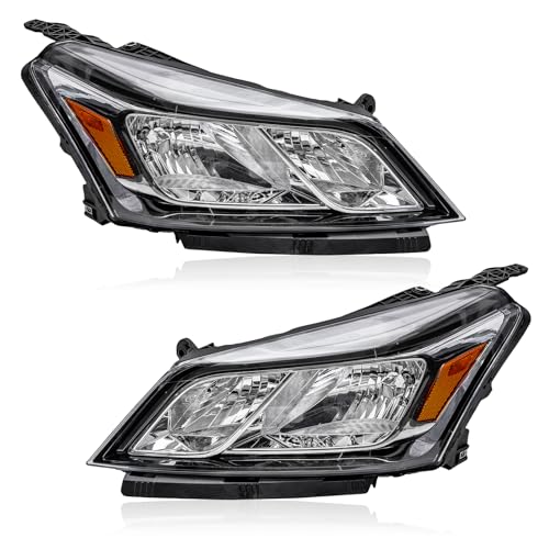 AUTNZE Headlights Headlamp Assembly Compatible with 2013 2014 2015 2016 2017 Chevy Traverse Headlamp Replace for 84262931 84262932 (Black)