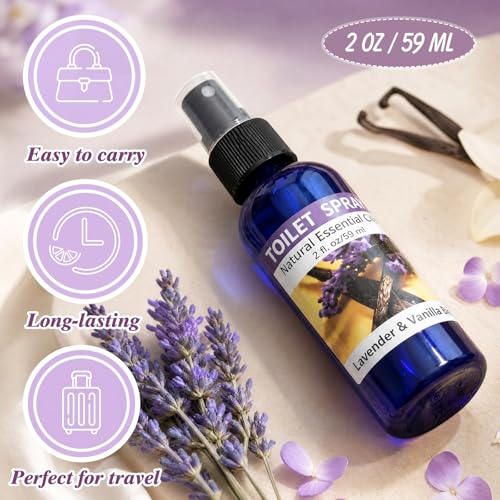 Image of 8 Pcs Toilet Spray Bathroom Odor Eliminator 2oz Air Freshener,Blue,Cool