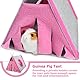 ASOCEA Meerschweinchen Wald Versteck Fleece Eckhängematte Kleintiere Versteck Haustier Käfig Habitat Haus Zelt Nest Spielzeug für Frettchen Chinchillas Igel Hamster Gleiter Ratten (Rosa L)