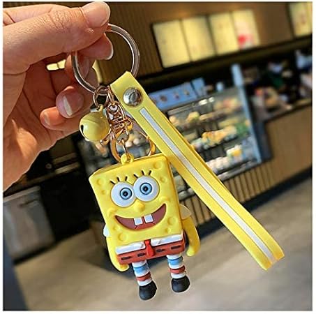 Amazon Co Jp 漫画のキーホルダー の漫画スポンジボブ文字のキーホルダーラブリーキーバッグ車のペンダントキーチェーン女子供女の子のおもちゃキーリング レッド おもちゃ