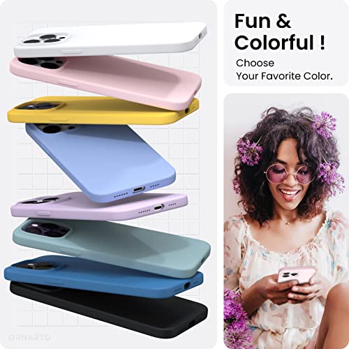 ORNARTO Compatible with iPhone 14 Pro Max Case 6.7, Slim Liquid Silicone 3 Layers Full Covered Soft Gel Rubber Phone Case Protective Cover with Microfiber Lining 6.7 inch-Chalk Pink by ORNARTO - Used condition - Image 4