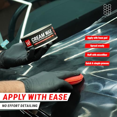 Image of Wavex Cream Wax for Car | Deep Gloss & Paint Protection | Easy Apply Car Wax Polish | Smooth Finish & Long Lasting Shine | Removes Dullness & Enhances Color | 220g
