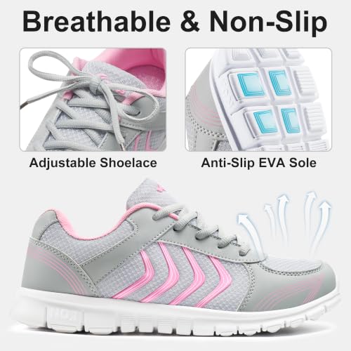 Image of Alicegana Womens Comfortable Walking Shoes: Lightweight Breathable Womens Sneakers for Daily Walks - Non Slip Casual Tennis Shoes for Work Commuting