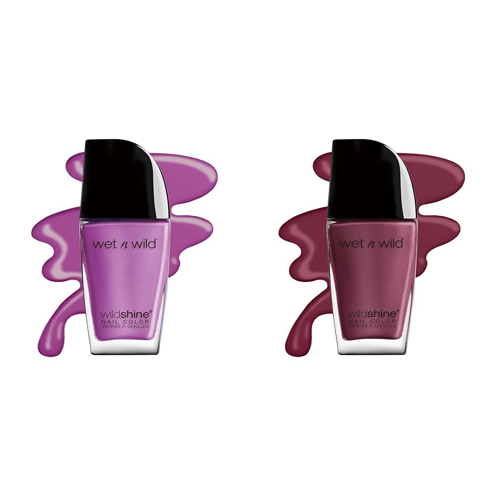 wet n wild Wild Shine Nail Polish Light Purple Who is Ultra Violet and Purple Grape Minds Think
