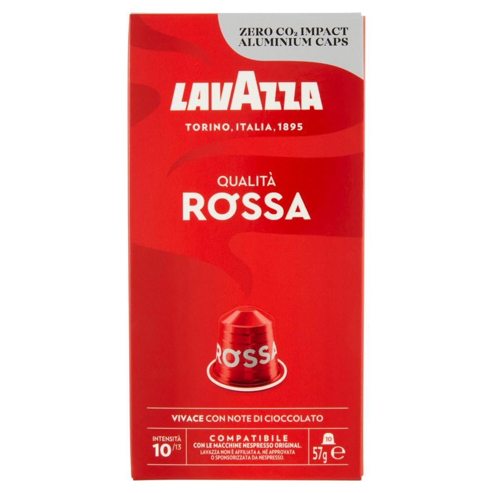 Cápsula Lavazza Qualitá Rossa para cafeteras Nespresso/ Caja de 10