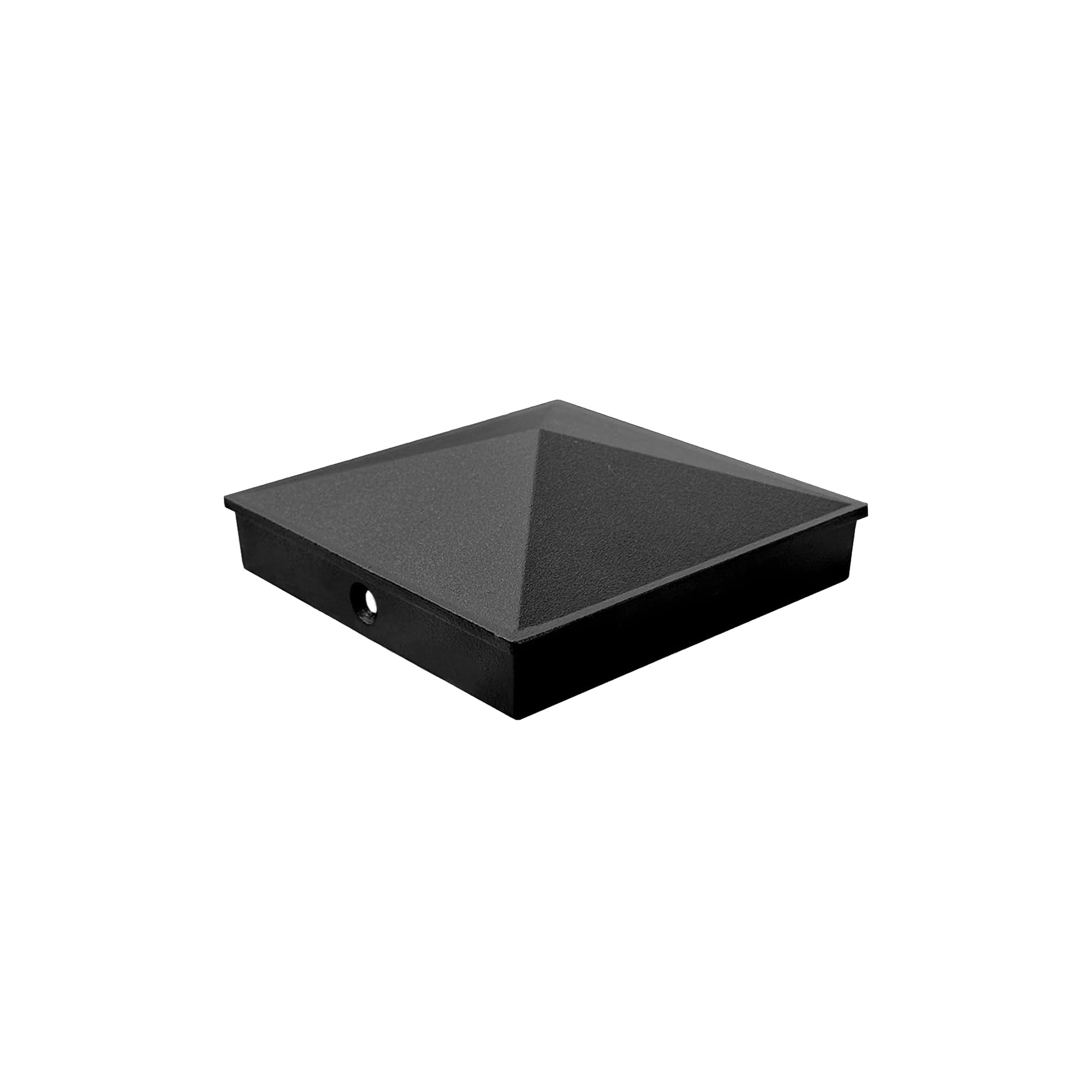 3.5"x3.5" Aluminum Pyramid Fence Post Caps - Black Post Deck Covers with Matte Powder Coating-Waterproof Column Protectors for Outdoor Wood Deck & Fence Posts or Corridors (1Pcs)