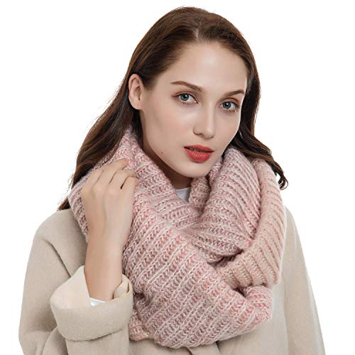 Women's Winter Warm Thick Chunky Rib Knit Infinity Loop Scarf Beauty Gift