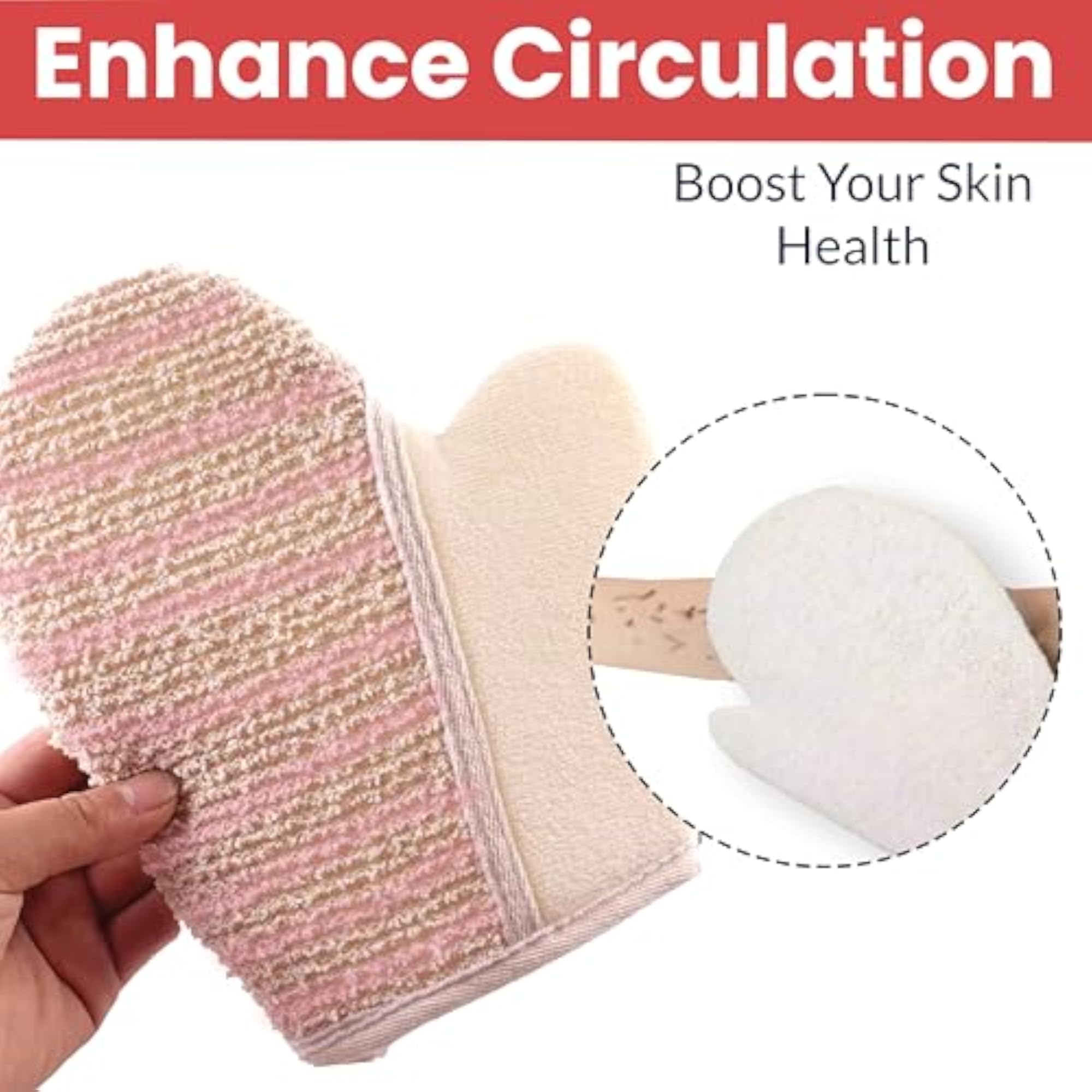 Exfoliating Gloves for Dead Skin, Ergonomic Design